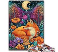 Puzzle 1000 pièces pour Adultes et Adolescents Jungle Fox pour Les 14 Ans et Plus Jeux de Famille Jeu de Noël Cadeaux pour Femmes 50x75cm