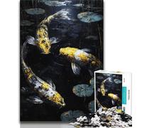 Puzzle 1000 pièces pour Adultes et Adolescents Koi doré, Jeux éducatifs, décoration de la Maison, Jeu éducatif pour Anniversaire, Noël (75x50cm)