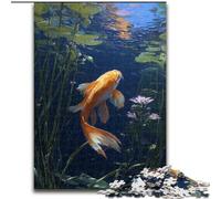 Puzzle 1000 pièces pour Adultes et Adolescents Koi doré, Jouets Anti-Stress, Cadeaux d'anniversaire et Cadeaux Uniques pour Les 14 Ans et Plus (Taille 50x75cm)