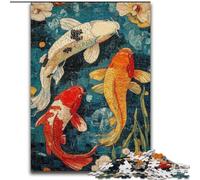 Puzzle 1000 pièces pour Adultes et Adolescents, Koi Japonais, Jouets éducatifs, Anti-Stress, Cadeaux et Jouets de qualité 38x26cm
