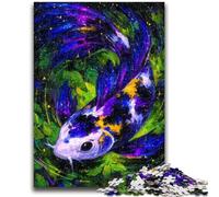 Puzzle 1000 pièces pour Adultes et Adolescents Koi mystérieux Aide Le Cerveau à exercer Jouets addictifs pour cultiver la Patience Décoration Murale 26x38cm