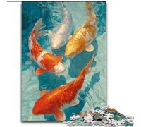 Puzzle 1000 pièces pour Adultes et Adolescents : Koi Nageur, idée Cadeau d'anniversaire pour Adultes, Jeu Familial et Passe-Temps 26x38cm