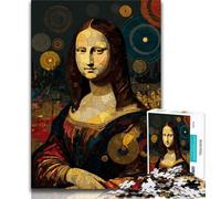 Puzzle 1000 pièces pour Adultes et Adolescents, La Joconde Abstraite, Jeux éducatifs, décoration d'intérieur, idéal comme Cadeau pour Toute la Famille, 50x75cm