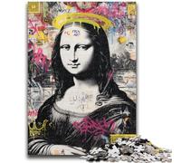 Puzzle 1000 pièces pour Adultes et Adolescents La Joconde est drôle, Difficile à Terminer, mais Amusante et Humoristique Cadeau d'anniversaire et Cadeau Unique 26x38cm