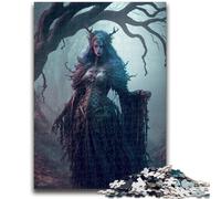 Puzzle 1000 pièces pour Adultes et Adolescents La Sorcière Jeu éducatif Défi Jouet Décoration Murale Cadeaux d'anniversaire et de Noël Uniques 50x75cm