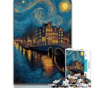 Puzzle 1000 pièces pour Adultes et Adolescents : La Ville Nocturne de Night Sky, Un défi à relever, mais Amusant et Humoristique, des Cadeaux d'anniversaire et des Cadeaux Uniques (38x26cm)