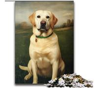 Puzzle 1000 pièces pour Adultes et Adolescents Labrador Blanc, Jeu Familial Anti-Stress, défi Difficile, adapté aux Couples 38x52cm