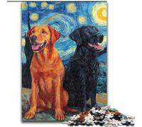 Puzzle 1000 pièces pour Adultes et Adolescents, Labrador Ciel Nocturne, activité familiale, décoration d'intérieur Unique et Cadeaux pour Les 14 Ans et Plus (Taille 50x75cm)