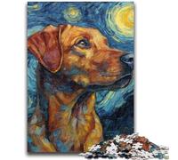 Puzzle 1000 pièces pour Adultes et Adolescents Labrador Ciel Nocturne Design Vibrant et Unique Expérience de Puzzle relaxante et stimulante 38x26cm