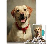 Puzzle 1000 pièces pour Adultes et Adolescents, Labrador Heureux, Aide Le Cerveau à exercer, Jouets addictifs pour cultiver la Patience, décoration Murale (38x26cm)