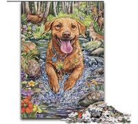 Puzzle 1000 pièces pour Adultes et Adolescents Labrador Heureux, Jouets éducatifs, Jeux Anti-Stress, décoration d'intérieur Unique et Cadeaux (Taille 26x38cm)