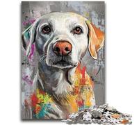 Puzzle 1000 pièces pour Adultes et Adolescents Labrador Style Basquiat 1000 pièces pour Adultes, Cadeau Amusant et activité pour la Maison, Jouet pour Les Jours de Pluie (75x50cm)