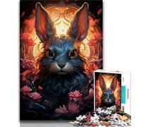 Puzzle 1000 pièces pour Adultes et Adolescents Lapin dans la Brousse, Jeu Stimulant pour Tous, pour Femmes, Cadeaux pour Hommes (Taille 38x26cm)