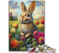 Puzzle 1000 pièces pour Adultes et Adolescents, Lapin de Pâques, Jouets éducatifs, Jeux de Famille, Cadeaux pour Amis et Famille, 26x38cm