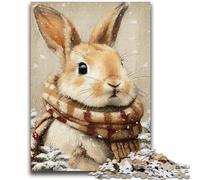 Puzzle 1000 pièces pour Adultes et Adolescents Lapin d'hiver, Puzzle 1000 pièces, pour Un Jeu Stimulant et Familial (50x75cm)