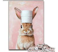 Puzzle 1000 pièces pour Adultes et Adolescents : Lapin Jouant avec du Papier Toilette, Anti-Stress, Difficile, décoration d'intérieur (Taille 50x75cm)