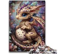 Puzzle 1000 pièces pour Adultes et Adolescents Le Jeu éducatif Baby Dragon est idéal comme Cadeau pour Toute la Famille (14 Ans et Plus) 38x26cm