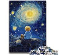 Puzzle 1000 pièces pour Adultes et Adolescents Le Petit Prince du Ciel Nocturne Aide Le Cerveau à exercer des Jouets addictifs pour cultiver la Patience Cadeau pour Les Anniversaires 50x75cm