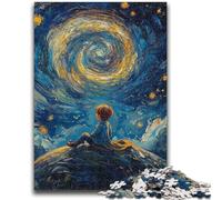 Puzzle 1000 pièces pour Adultes et Adolescents Le Petit Prince du Ciel Nocturne Difficile à réaliser, mais Amusant et Humoristique Décoration d'intérieur et Cadeaux Uniques 26x38cm