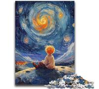 Puzzle 1000 pièces pour Adultes et Adolescents Le Petit Prince du Ciel Nocturne Jouet éducatif Anti-Stress Cadeaux pour Amis et Famille 50x75cm