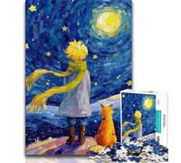 Puzzle 1000 pièces pour Adultes et Adolescents Le Petit Prince Renard Puzzles pour Adolescents, Anti-Stress Staycation Kill Time Interaction Parent-Enfant (Taille 75x50cm)
