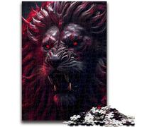 Puzzle 1000 pièces pour Adultes et Adolescents Le Roi Lion maléfique Noir Anti-Stress Staycation Kill Time Wishlist avec Père Noël 50x75cm