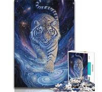 Puzzle 1000 pièces pour Adultes et Adolescents Le Tigre Céleste, Jouets éducatifs et Amusants à la Maison, Cadeau d'anniversaire, Cadeau de Voyage 38x26cm