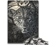 Puzzle 1000 pièces pour Adultes et Adolescents Léopard Africain pour Les 14 Ans et Plus Jeu intellectuel Cadeaux d'anniversaire de Noël 26x38cm