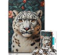 Puzzle 1000 pièces pour Adultes et Adolescents Léopard des neiges 1000 pièces pour Adultes, Cadeau d'anniversaire, décoration Murale pour Les 14 Ans et Plus (Taille 38x26cm)