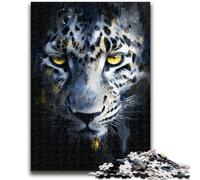 Puzzle 1000 pièces pour Adultes et Adolescents Léopard doré 1000 pièces pour Adultes, Jeu Stimulant, idéal comme Cadeau pour Toute la Famille (75x50cm)