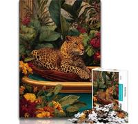 Puzzle 1000 pièces pour Adultes et Adolescents Léopard Fantastique 1000 pièces pour Adultes, Cadeaux Secret Santa pour Les 14 Ans et Plus (Taille 38x26cm)