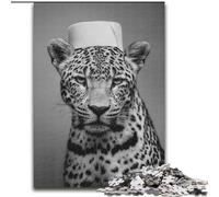 Puzzle 1000 pièces pour Adultes et Adolescents Léopard Jouant avec du Papier Toilette, Jouets Anti-Stress, Cadeaux d'anniversaire Uniques pour Les 14 Ans et Plus (Taille 50x75cm)