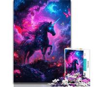 Puzzle 1000 pièces pour Adultes et Adolescents Licorne de l'univers, Jeux éducatifs, décoration d'intérieur, Cadeau d'anniversaire, Art Mural 75x50cm