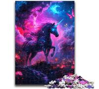 Puzzle 1000 pièces pour Adultes et Adolescents Licorne de l'univers pour et à partir de 14 Ans Jouets de Jeu Car il est idéal comme Cadeau pour Toute la Famille 50x75cm