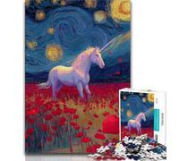 Puzzle 1000 pièces pour Adultes et Adolescents Licorne mystérieuse 1000 pièces pour Adultes, Cadeaux du Père Noël Secret pour Les 14 Ans et Plus (Taille 38x26cm)