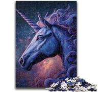 Puzzle 1000 pièces pour Adultes et Adolescents Licorne mystérieuse, Jeu Stimulant et éducatif en Famille pour Anniversaire et Noël 26x38cm