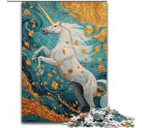 Puzzle 1000 pièces pour Adultes et Adolescents Licorne mystérieuse, Jouet éducatif et décompressant, Cadeau d'anniversaire (Taille 26x38cm)