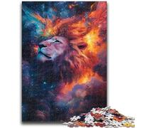 Puzzle 1000 pièces pour Adultes et Adolescents, Lion Cosmique, Jeu Stimulant, idéal comme Cadeau pour Toute la Famille, 50x75cm
