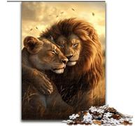 Puzzle 1000 pièces pour Adultes et Adolescents Lion des prairies, Jeux éducatifs et décoration d'intérieur, idéal comme Cadeau pour Toute la Famille (Taille 50x75cm)