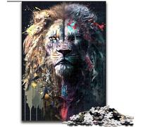 Puzzle 1000 pièces pour Adultes et Adolescents Lion, Jeux éducatifs et décoration d'intérieur, idéal comme Cadeau pour Toute la Famille (Taille 50x75cm)