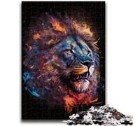 Puzzle 1000 pièces pour Adultes et Adolescents Lion néon Jeu Stimulant pour Toute la Famille 26x38cm