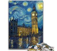 Puzzle 1000 pièces pour Adultes et Adolescents Londres sous Le Ciel Nocturne Jeu éducatif Défi Jouet Décoration Murale Cadeaux d'anniversaire et de Noël Uniques 50x75cm