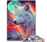 Puzzle 1000 pièces pour Adultes et Adolescents Loup Blanc Puzzle 1000 pièces, Jeu Familial Anti-Stress, défi Difficile, adapté aux Couples (75x50cm)