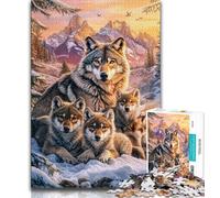 Puzzle 1000 pièces pour Adultes et Adolescents Loup des neiges, Jeux Amusants, décoration Murale, Cadeaux d'anniversaire et de Noël Uniques (Taille 75x50cm)