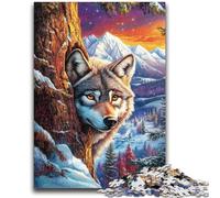 Puzzle 1000 pièces pour Adultes et Adolescents, Loup des neiges, Jouets éducatifs, Anti-Stress, idéal pour la décoration de Bureau, 50x75cm