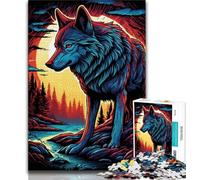 Puzzle 1000 pièces pour Adultes et Adolescents Loup Fantastique 1000 pièces pour Adultes, pour Un Jeu Stimulant et Familial (Taille 75x50cm)