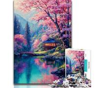Puzzle 1000 pièces pour Adultes et Adolescents Loup Noir et Blanc, Jeux éducatifs, décoration d'intérieur, idéal comme Cadeau pour Toute la Famille 38x26cm