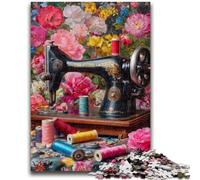 Puzzle 1000 pièces pour Adultes et Adolescents, Machine à Coudre Ancienne, Puzzle 1000 pièces, Jeu Familial Anti-Stress, défi Difficile, adapté aux Couples (75x50cm)