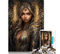 Puzzle 1000 pièces pour Adultes et Adolescents : Magnifique Ange Noir féminin, Aide Le Cerveau à exercer des Jouets addictifs pour cultiver la Patience, décoration Parfaite 38x52cm