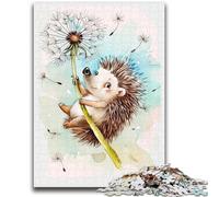 Puzzle 1000 pièces pour Adultes et Adolescents Magnifiques hérissons aquarelles, Jeu Stimulant et Jeu en Famille, Cadeaux du Père Noël Secret, 50x75cm